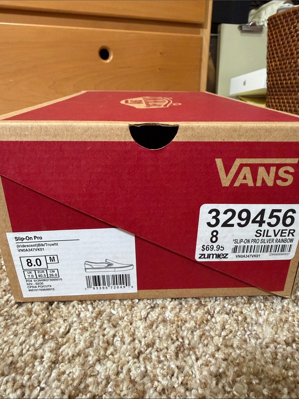 🌈VANS Slip-On Pro - Silver Rainbow 9.5W🌈 - Picture 6 of 7